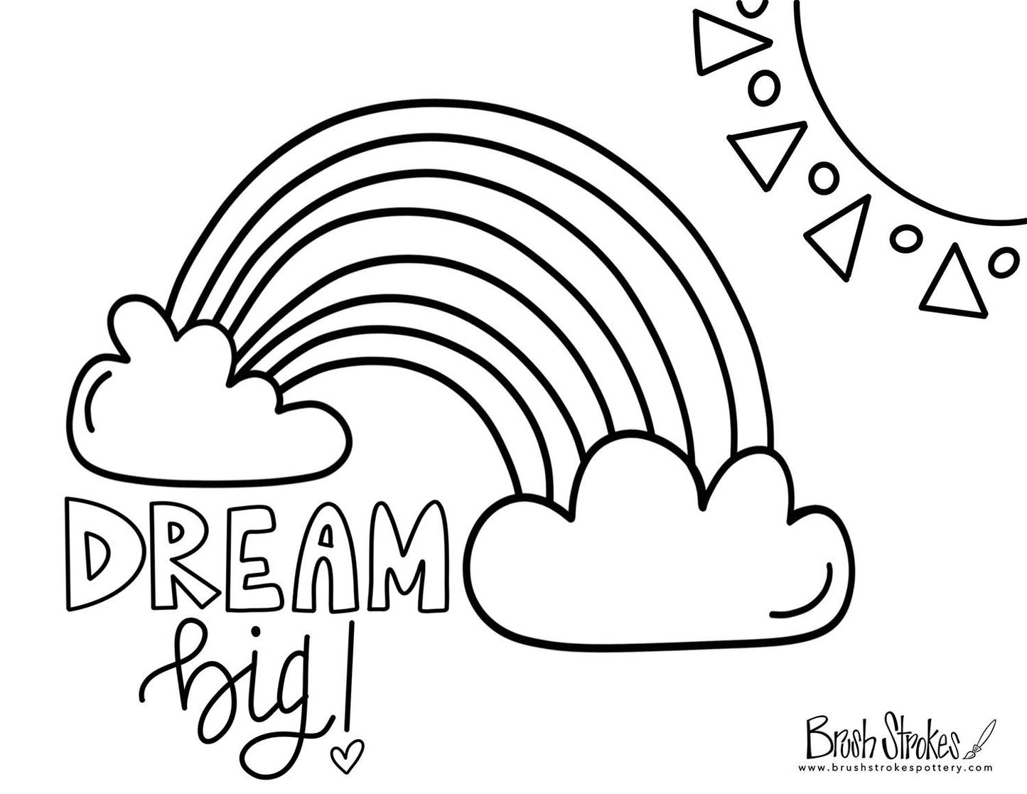 Virtual Kids Coloring Workshop - "Dream Big" Rainbow