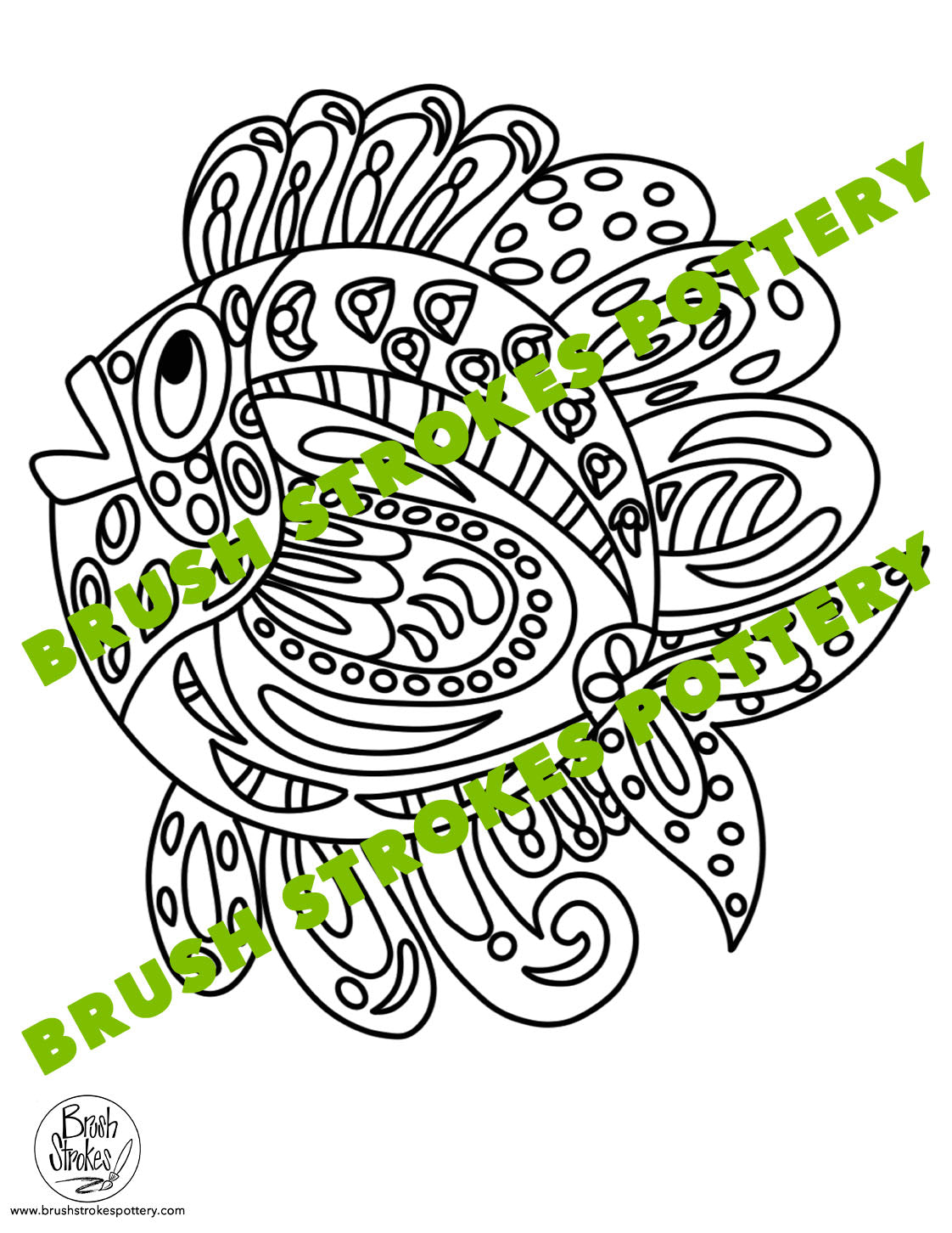 Tropical Fish Coloring Page