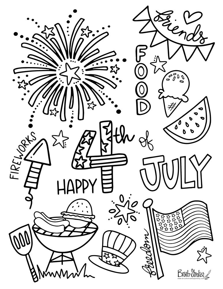 Fourth of July Coloring Page