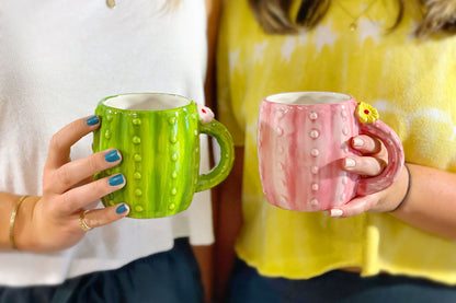 Cactus Coffee Mug - Pink