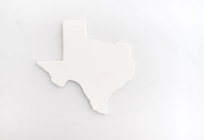 Texas Ceramic Coaster with Home Engraved