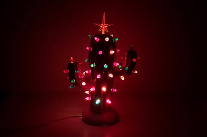 Lighted Ceramic Cactus Tree