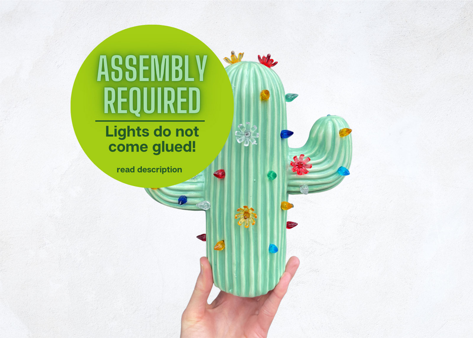 MINT Medium Ceramic Cactus Tree Light